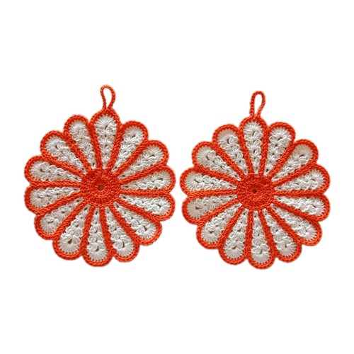 Coppia presine fiore fatte - presine,